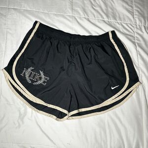 Nike Womens Dri Fit Shorts XL Black Tempo Victory Graphic Elastic Waist